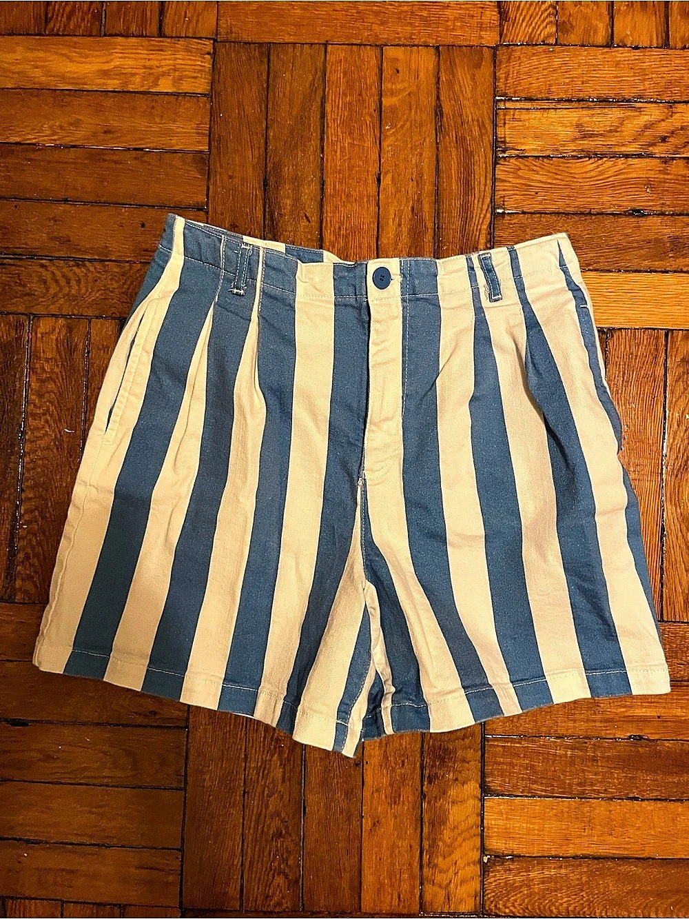 Maeve Striped Shorts in Blue & Cream Size 10 Like New